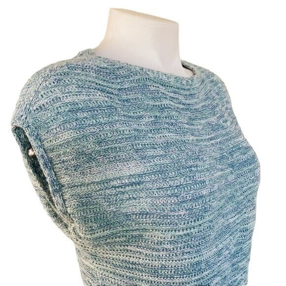 Old Navy Blue Knit Comfy Cap Sleeve Sweater Top Size XS - Picture 7 of 10